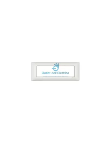 Vimar 14657.75 7-module plate in pearlescent silver