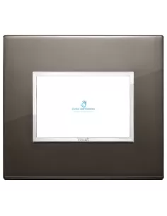 Vimar 21653.06 Placa 3 módulos Negro Zafiro Evo