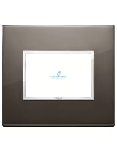 Vimar 21653.06 Placa 3 módulos Negro Zafiro Evo