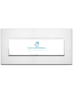 Vimar 21657.01 Plaque 7 modules, aluminium brillant, Evo