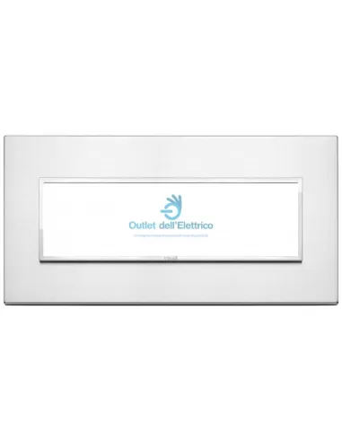 Vimar 21657.01 Plaque 7 modules, aluminium brillant, Evo