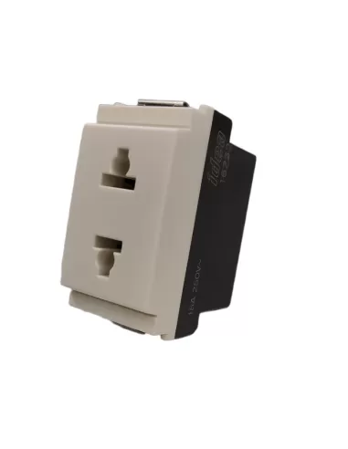 Vimar Idea 16232.B 2P 15A Usa Eu socket ?4mm White