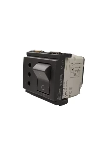 Vimar Idea 16271 2P T 10A P11 Interbl Toma magnetotérmica C10 gris