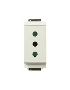 Vimar 17031.B Idea Prise Module Narrow 2P T 10A P11 Blanc compatible uniquement avec 2 supports de modules