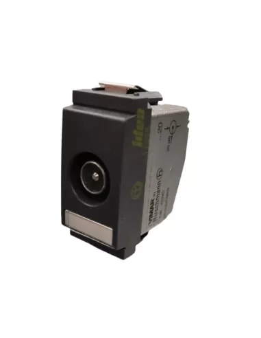 Vimar 17066.20 Prise TV Idea Narrow Module - Coaxiale - Pass-through compatible uniquement avec 2 supports de modules