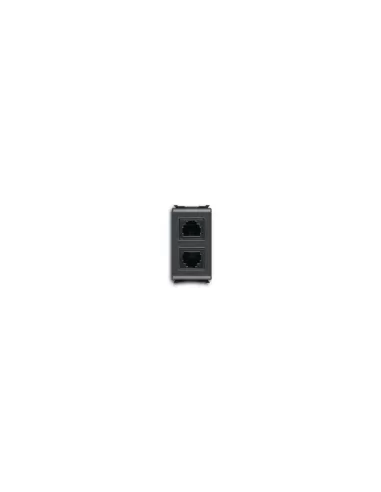 Conector telefónico doble rj11 abb elos
