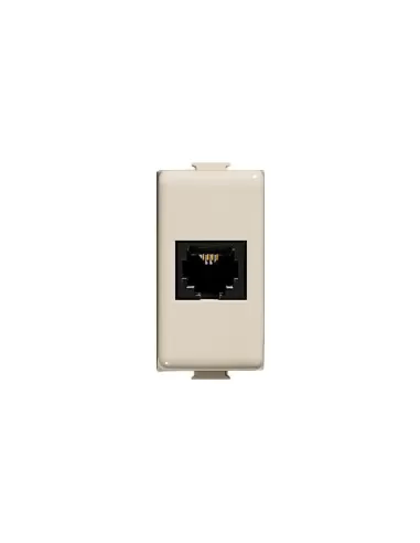 Conector RJ11 Bticino Magic TT Matix color marfil con terminal A5982