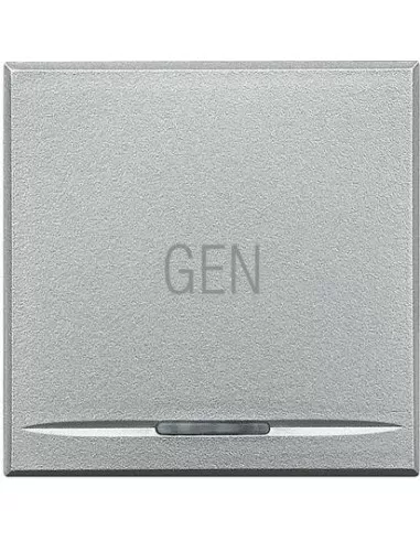 Bticino hc4915//2ac copritasto axolute 2 moduli simbolo gen grigio chiaro