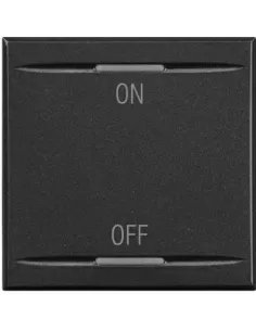 Bticino axolute dark on off button cover 2 mod hs4911//2ag