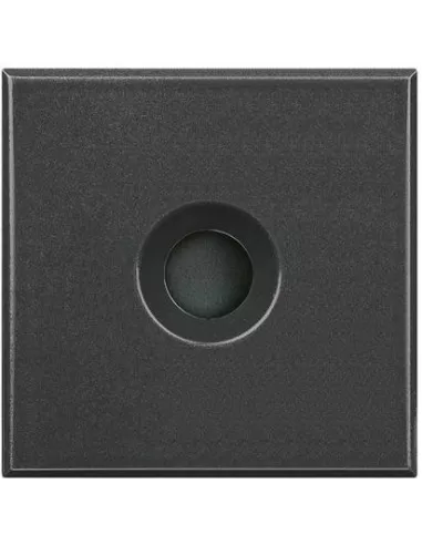 Bticino Axolute Dark Outlet con orificio de 9 mm, 2 módulos, HS4954
