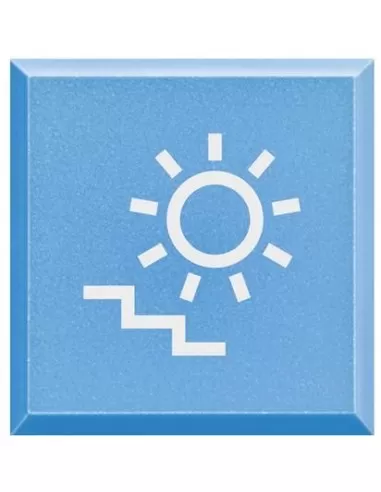 Bticino axolute - diffuseur de lumière d'escalier bleu h4920lb