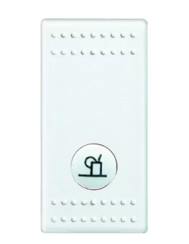 Bouton lumineux Bticino sérigraphié avec le symbole « service » 1 module n4921lr éclairage d'ambiance
