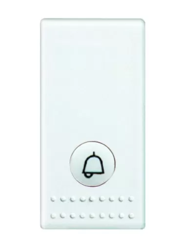 Bticino light screen-printed button with 'doorbell' symbol 1 module n4925ld living light