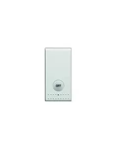Bouton sérigraphié lumineux Bticino avec symbole 'off' 1 module n4925ln living light