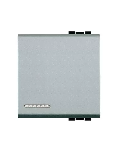 Bticino cache clé zamak lumineux 2 modules bleu perle n4931//2an living light