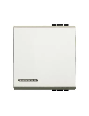 Bticino light key cover zama 2 modules shiny silver n4931//2sa living light