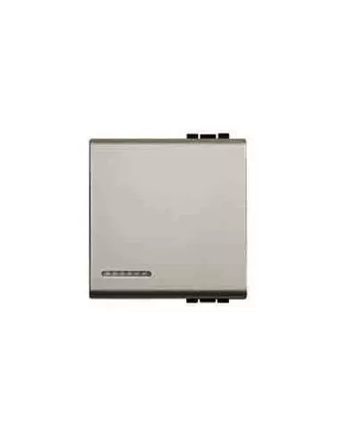 Bticino cache clé zamak clair 2 modules titane clair n4931//2ta living light