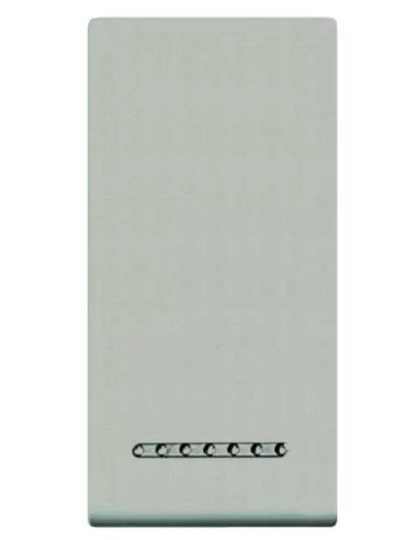Bticino cache clé zamak lumineux 1 module lumière titane n4931ta lumière vivante