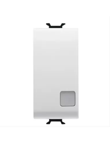 Gewiss bouton 1 module 2p na 16a éclairable gw10135 chorus blanc