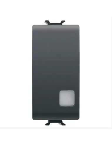 Gewiss switch 1m 2p 16ax lightable gw12005 chorus black