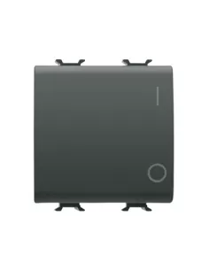 Gewiss interrupteur 2m 2p 16ax gw12034 chorus noir