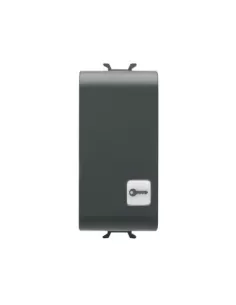 Bouton Gewiss 1m 1p na 16a touche gw12152 chorus noir