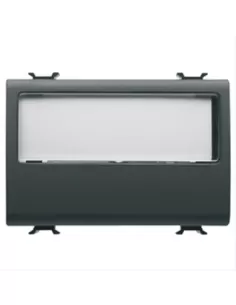 Bouton Gewiss 3m 1p na 10a plaque signalétique gw12192 chorus noir