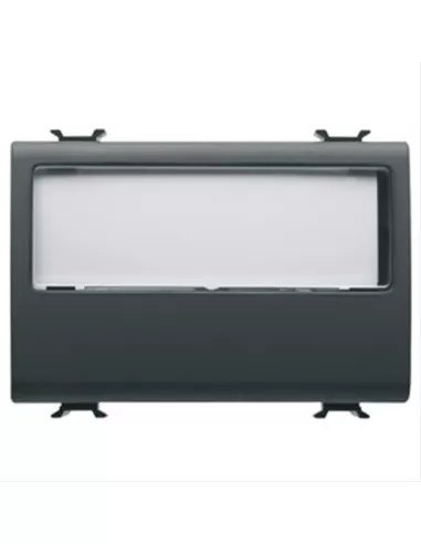 Bouton Gewiss 3m 1p na 10a plaque signalétique gw12192 chorus noir