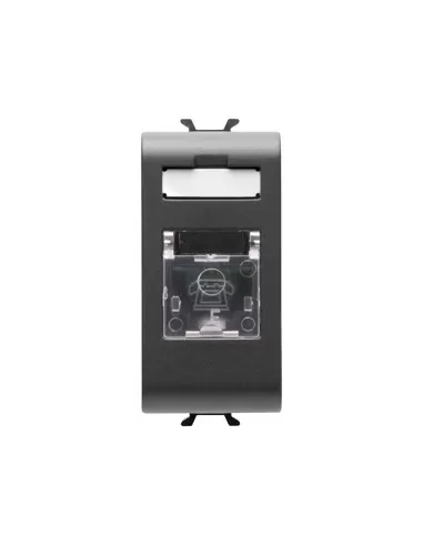 Conector telefónico Gewiss RJ12 1 m GW12404 Chorus negro