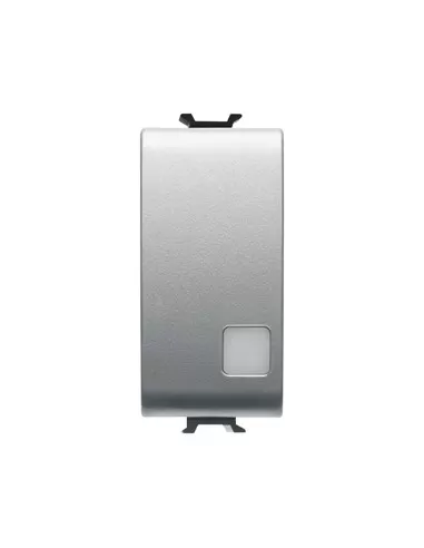 Gewiss interrupteur 1m 1p 16ax éclairable gw14003 chorus titane