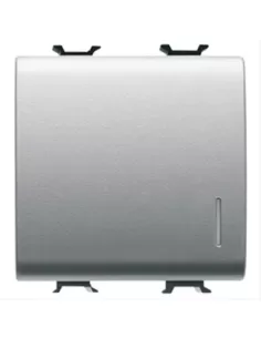 Bouton Gewiss 2m 1p na 16a éclairable gw14172 chorus titane