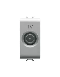 Toma de TV Gewiss de 1 m, conector macho pasante de 5 dB, D 9,5, GW14362 Chorus Titanium