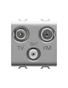 Gewiss fm sat tv prise 2m gw14382 chorus titane
