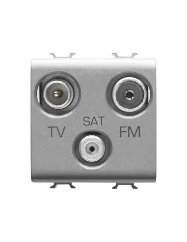 Gewiss fm sat tv prise 2m gw14382 chorus titane