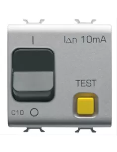 Gewiss RCCB 1p n c10 10ma 230v gw14485 chorus titanium