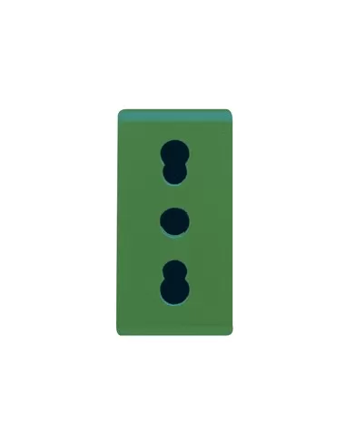 Prise Gewiss 2P T 16A biv standard italien gw20281 blanche