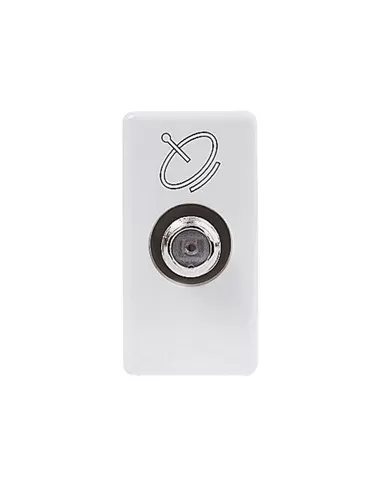 Connecteur femelle Gewiss gw20391 pour prise TV directe/satellite, système gw20391 blanc