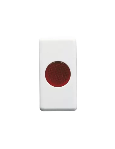 Gewiss flat indicator light with red diffuser gw20603 system white