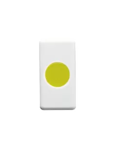 Lámpara indicadora plana Gewiss con difusor amarillo gw20605 sistema blanco