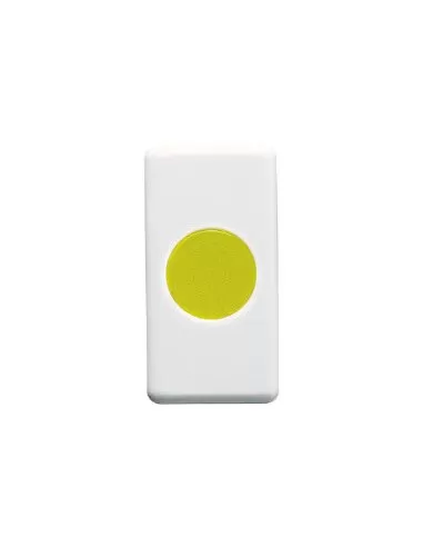 Voyant plat Gewiss avec diffuseur jaune gw20605 système blanc