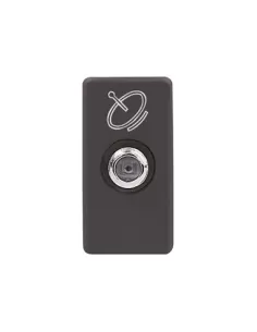 Prise TV Gewiss GW21391 // Connecteur femelle direct satellite GW21391, système noir // noir