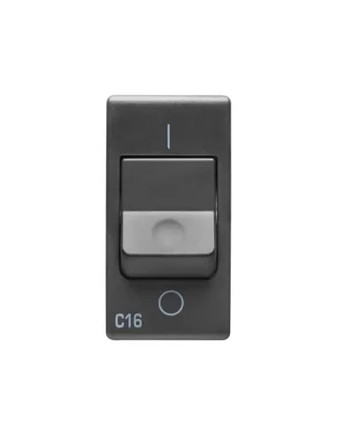 Disyuntor de sistema negro Gewiss 1p c16 3ka 230v gw21433