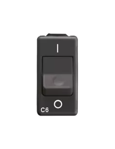 Gewiss  interruttore automatico magnetotermico 1p n c6 3ka 230v gw21434 system nera//black