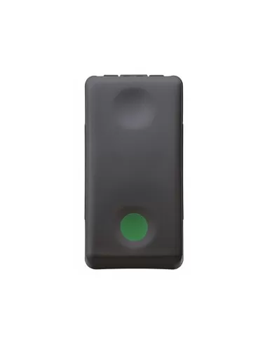 Bouton Gewiss 1p na aux nc système vert-run gw21522 noir//noir