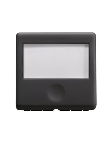 Bouton-poussoir Gewiss GW21591 avec plaque signalétique, 2 m, éclairé, 250 V, système GW21591, noir.