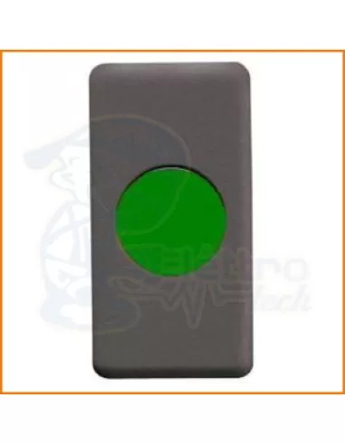Gewiss flat indicator light with green diffuser gw21604 system black//black