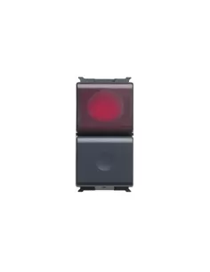 Bouton-poussoir unipolaire Gewiss NA 16A avec diffuseur rouge GW30028 Playbus