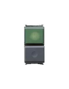 Gewiss single-pole na 16a button with green diffuser gw30029 playbus