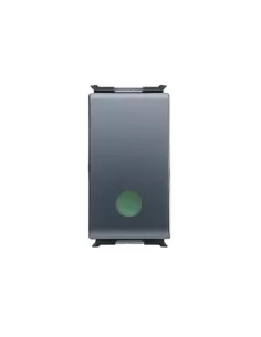 Pulsador unipolar Gewiss de 10 A con disco verde y engranaje gw30036 playbus