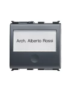 Gewiss pulsante con targa portanome illuminabile gw30038 playbus